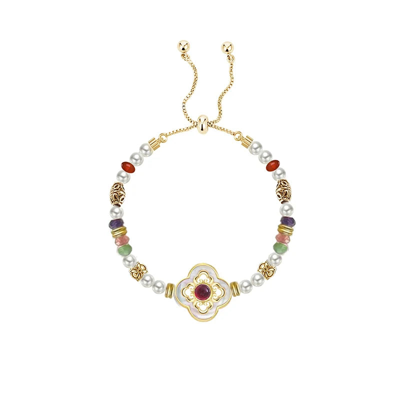 Colorful Clover Vintage Bracelet