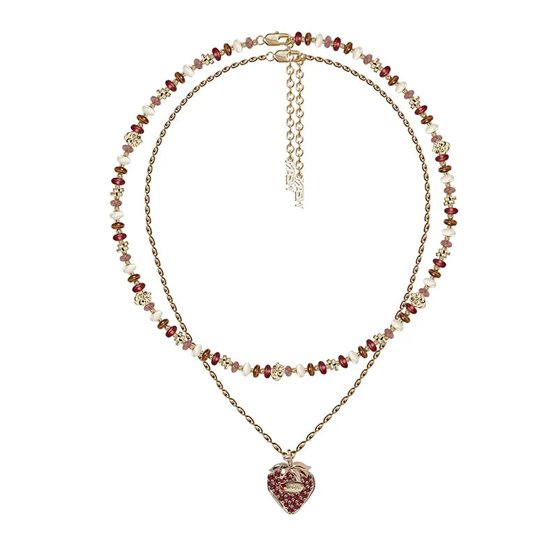 Strawberry Bead Necklace