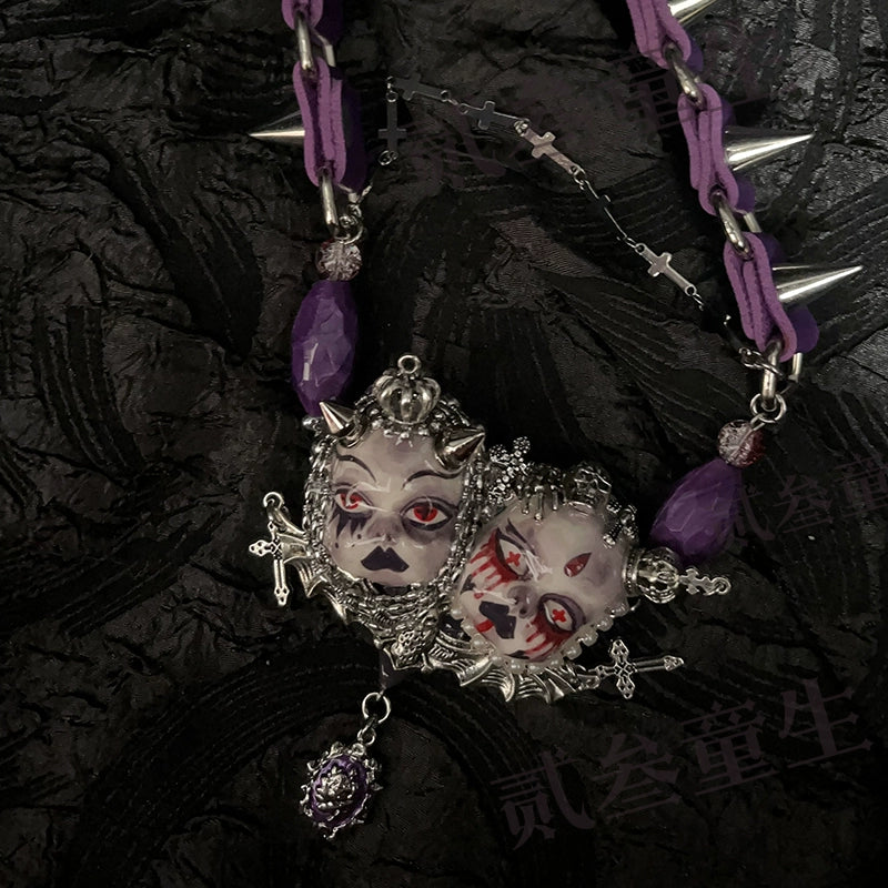 Choker-Ersan Tongsheng original niche personality design dark subculture punk style y2k dark babes choker chain