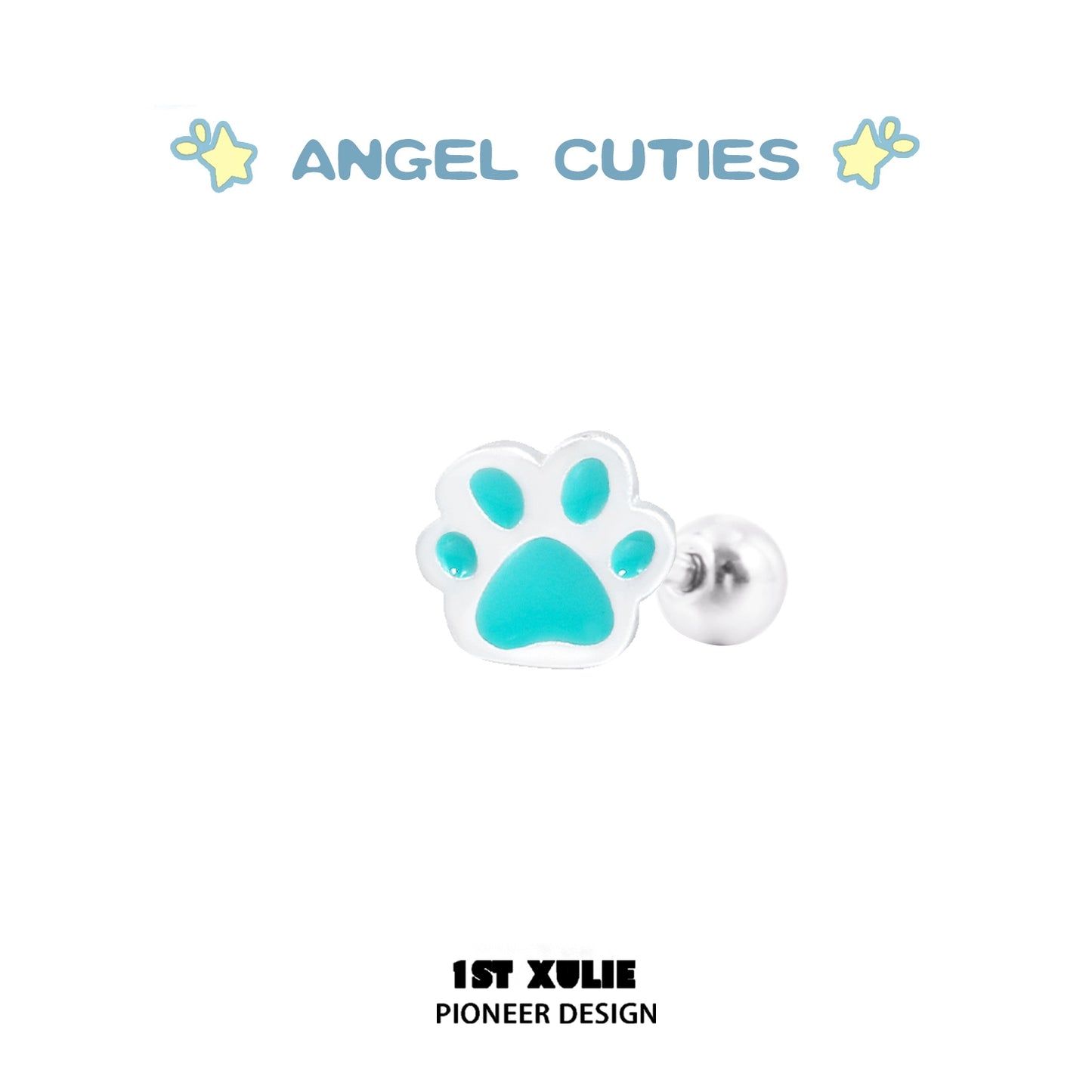 Angel Cat Paw Prints Earrings