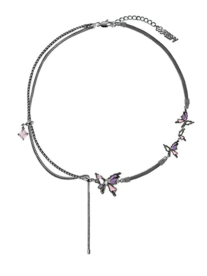 Colorful Butterfly Earrings & Necklace