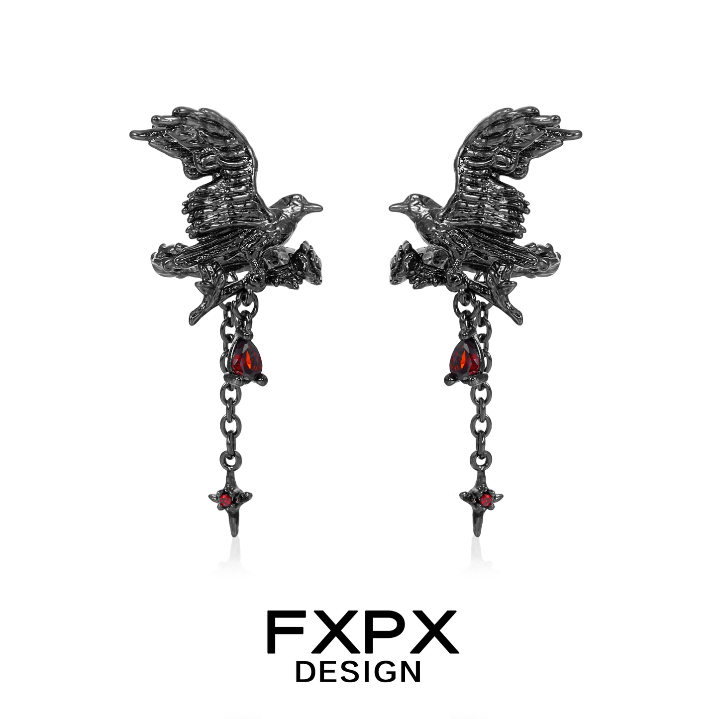 Night Crow Gothic Ear Cuffs