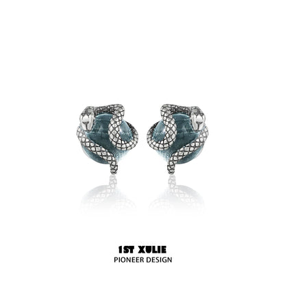 Y2K Slytherin Snake Fang Earrings
