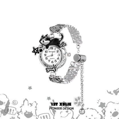 Y2K Happy Puppy Industrial Watch Bracelet