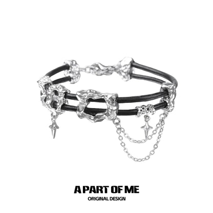 Dark Matter Leather Bracelet