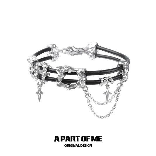 Dark Matter Leather Bracelet