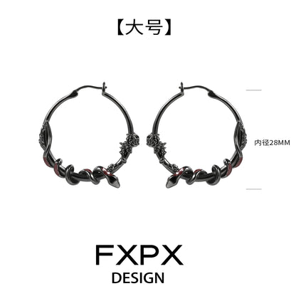 Y2K Midnight Ouroboros Earrings