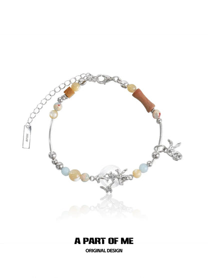 Agate Bead Rabbit Bracelet