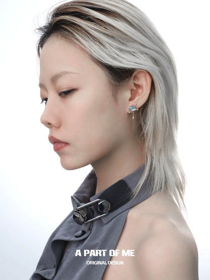 Wisdom Blue Crystal Ear Cuffs