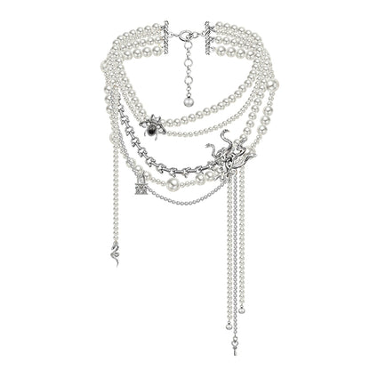 Nostalgic Heavy Pearl Necklace
