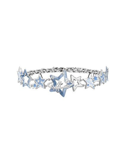 Blue Pentagram Funny Choker