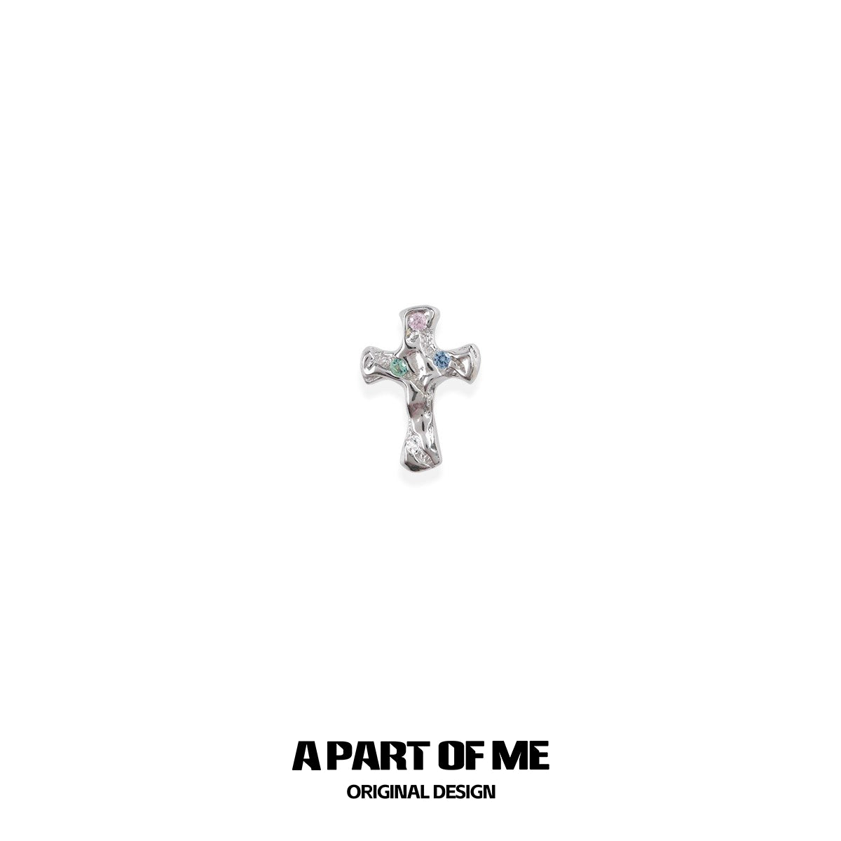 Colored Zircon Cross Earrings