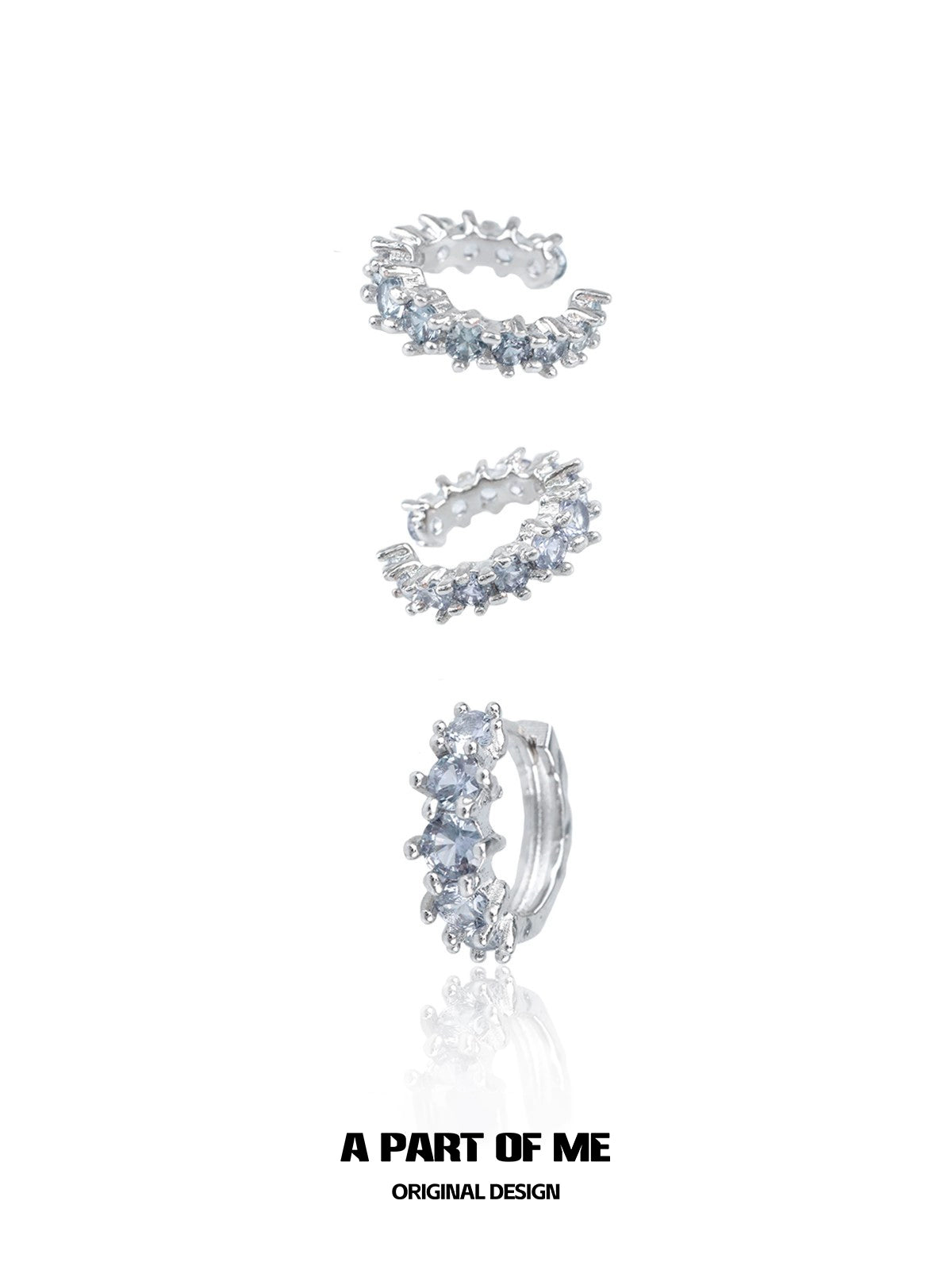 Zircon Gradient Spike Ear Cuffs