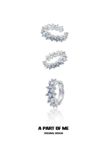 Zircon Gradient Spike Ear Cuffs