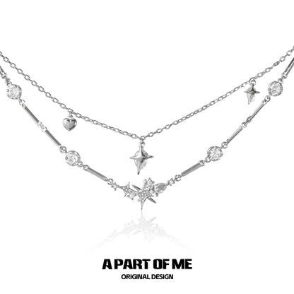 Diamond Love Stars Necklace