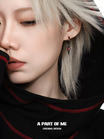 Y2K Feather Zircon Earrings