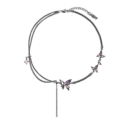 Colorful Butterfly Earrings & Necklace