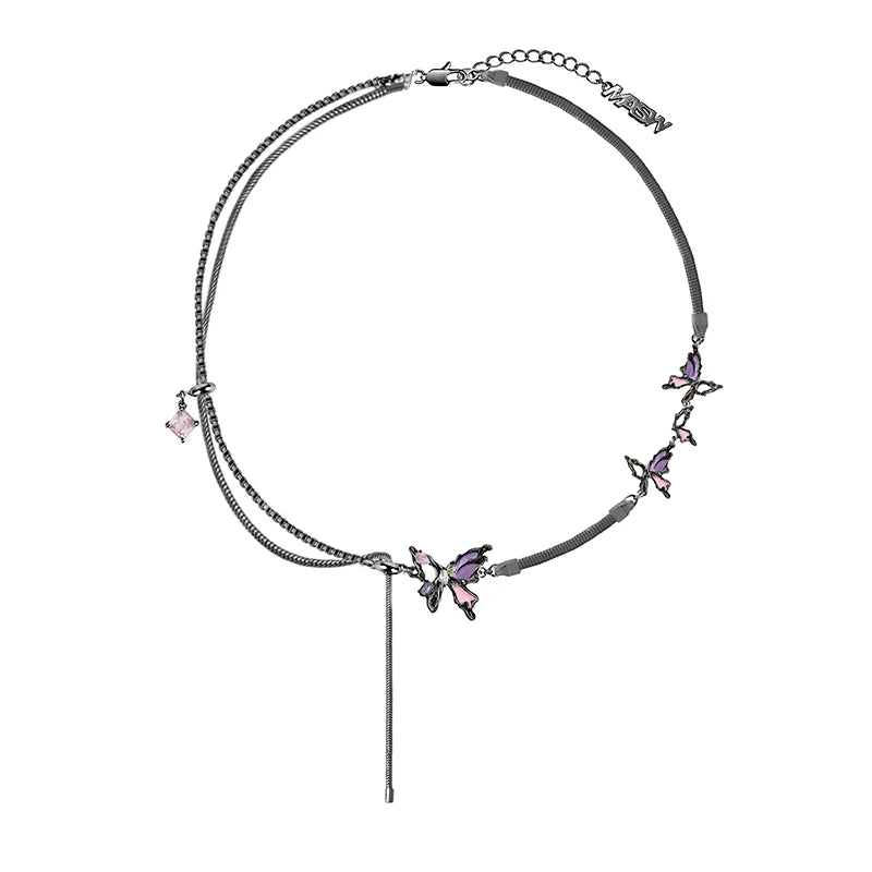 Colorful Butterfly Earrings & Necklace