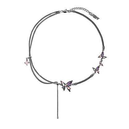 Colorful Butterfly Earrings & Necklace