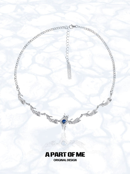 Ravenclaw Wing Diamond Necklace