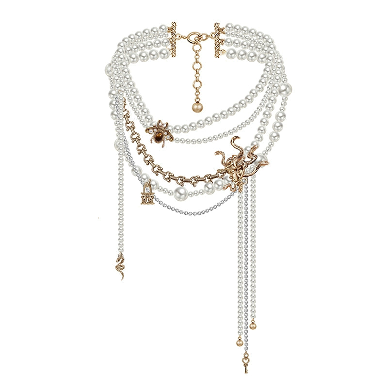 Nostalgic Heavy Pearl Necklace