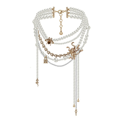 Nostalgic Heavy Pearl Necklace