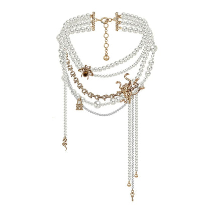 Nostalgic Heavy Pearl Necklace