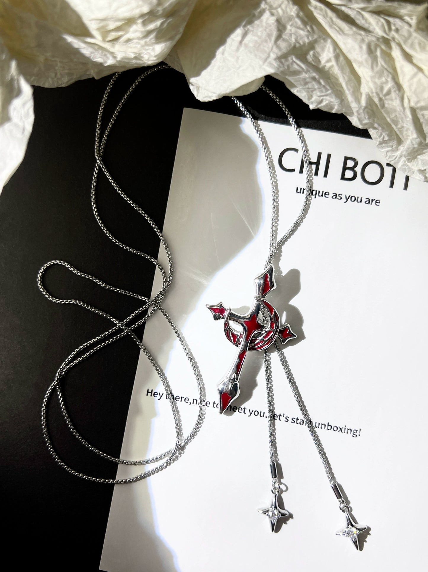 "Blood Moon Cross" Gothic Necklace