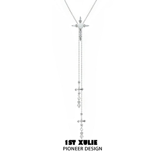 Believer Rose Cross Necklace