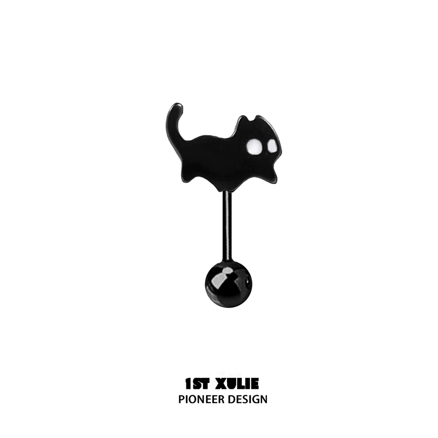 Midnight Devil Kitty Earrings