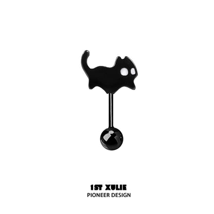 Midnight Devil Kitty Earrings