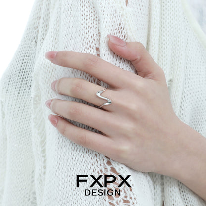 Simple Flowing Silver Ring