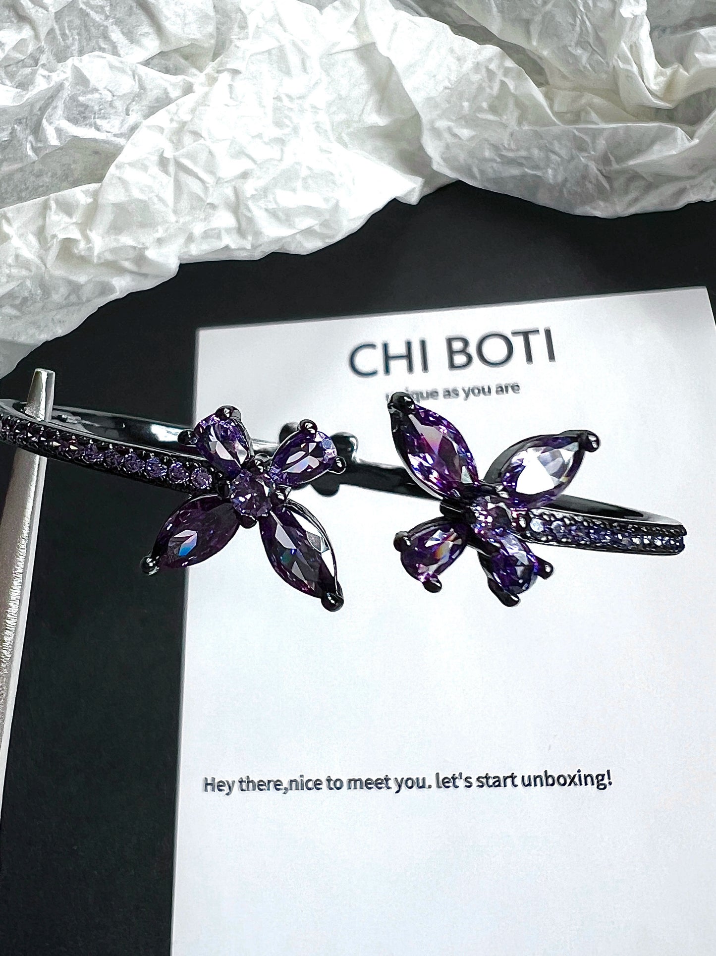 "Shadow Purple Butterfly" Dream Bracelet