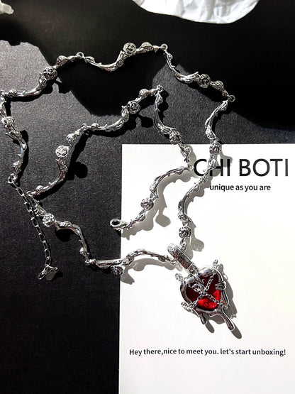 "Hell Heart" Zircon Necklace