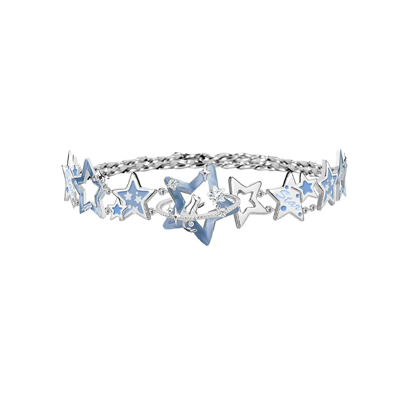 Blue Pentagram Funny Choker