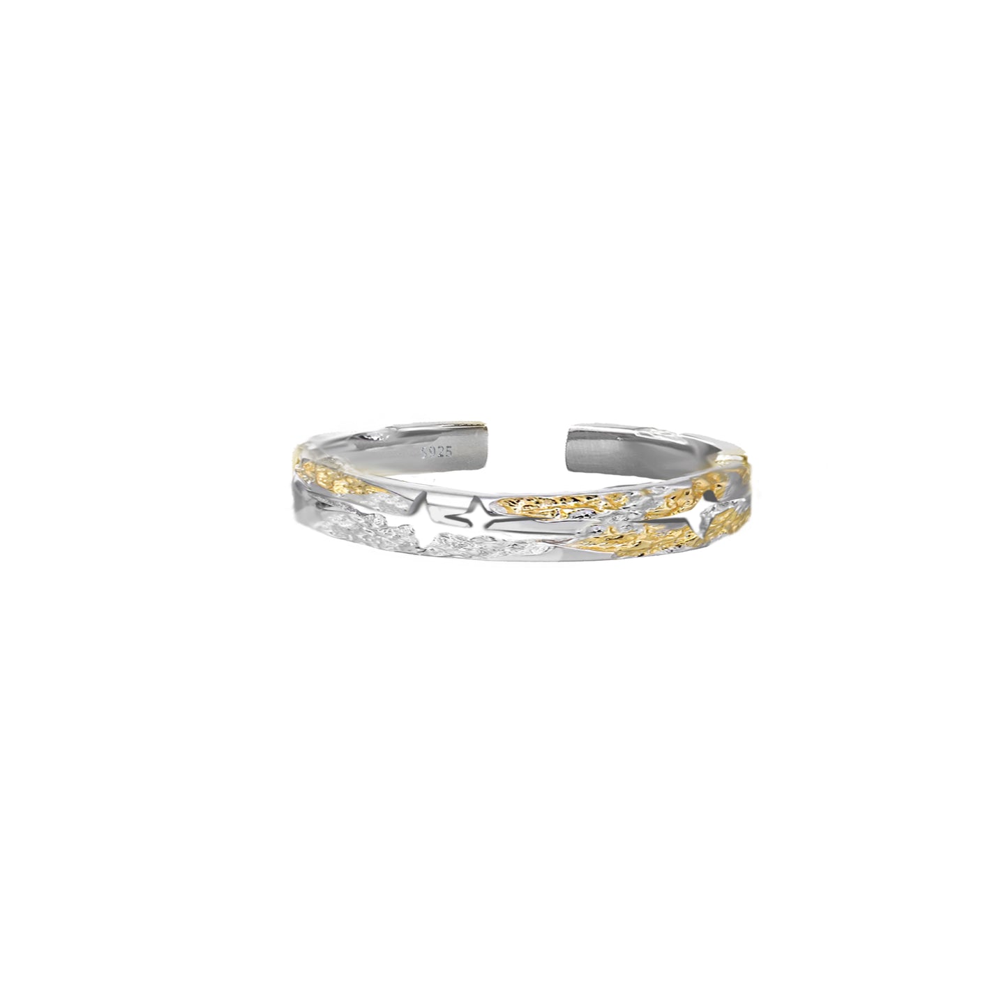 Gilded Rose & Star Ring