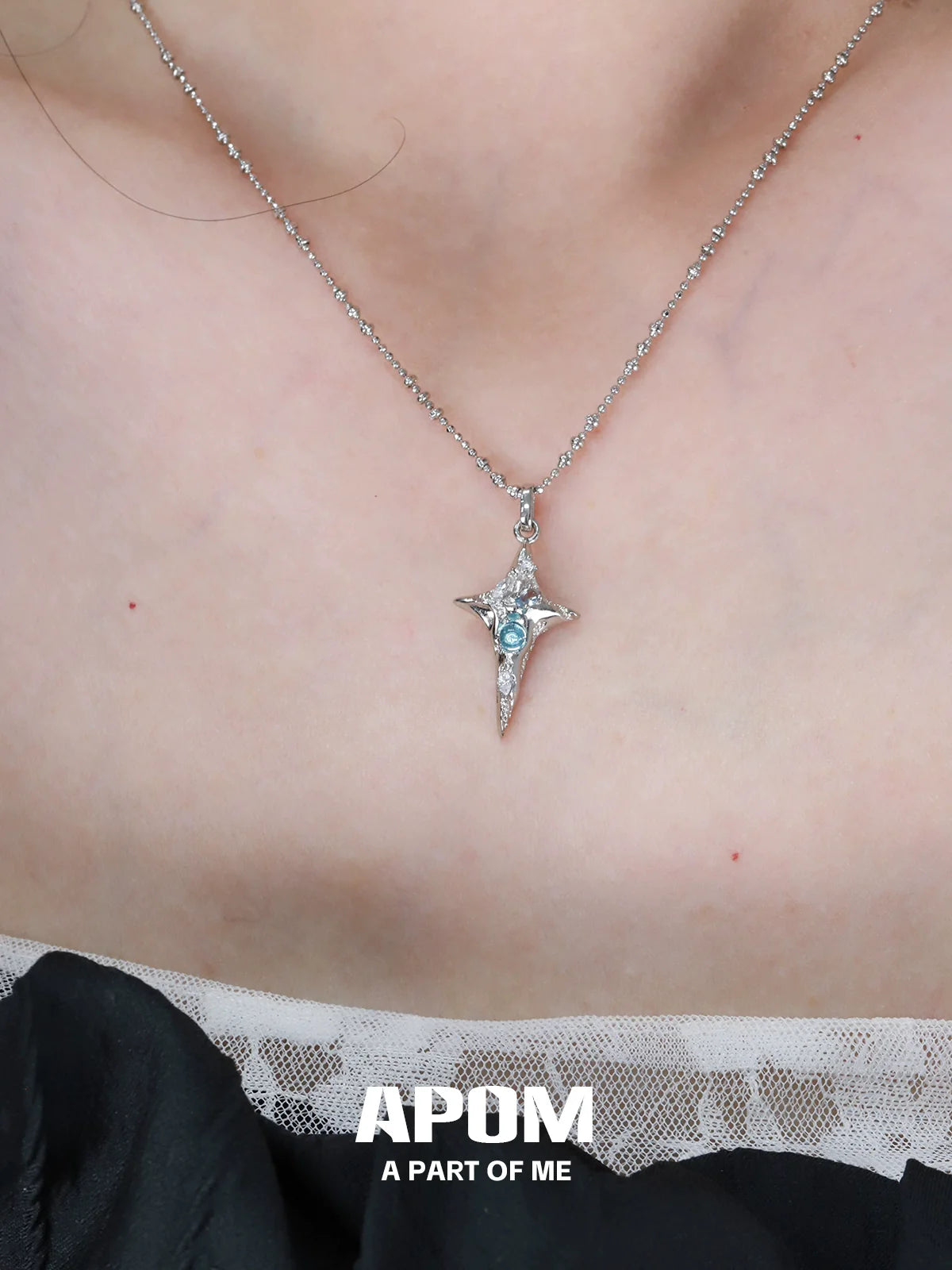 Star Diamond Silver Necklace