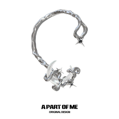 Moon Dream Silver Ear Clip