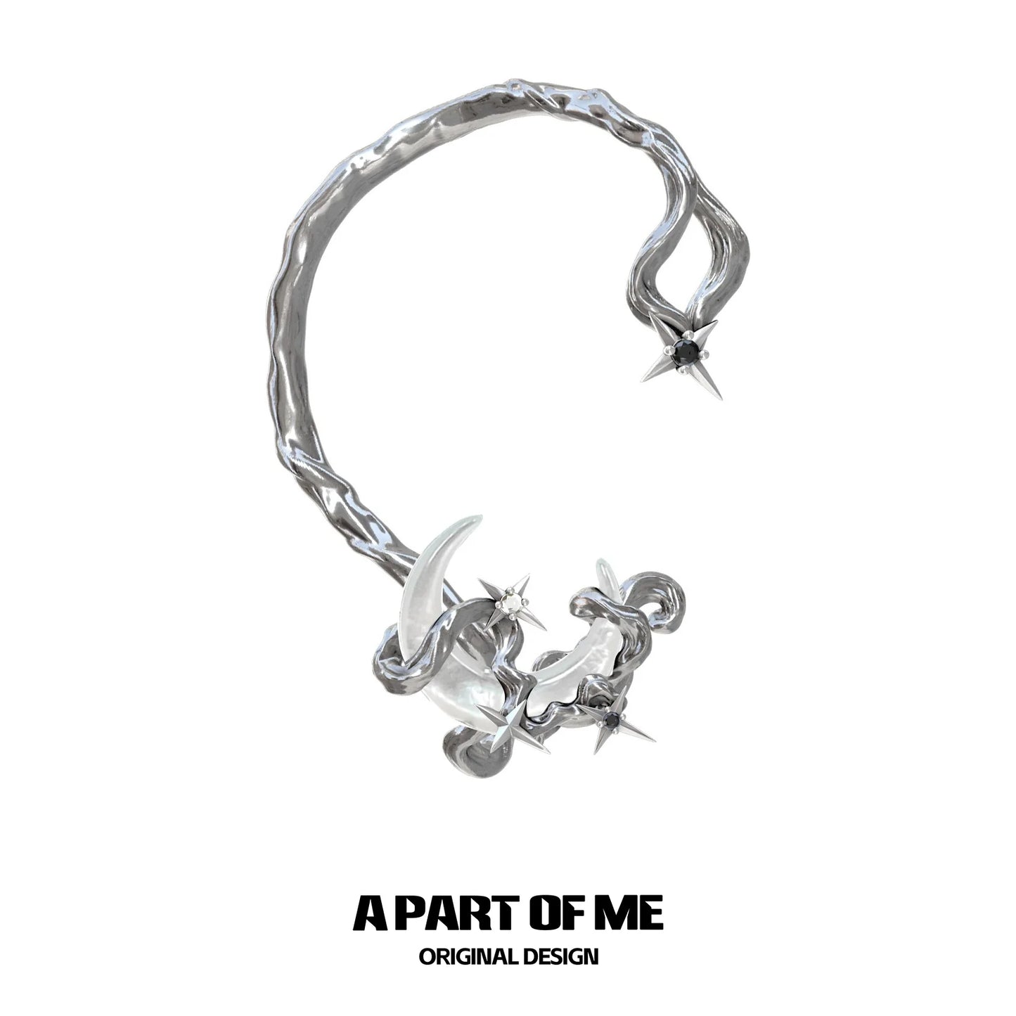 Moon Dream Silver Ear Clip