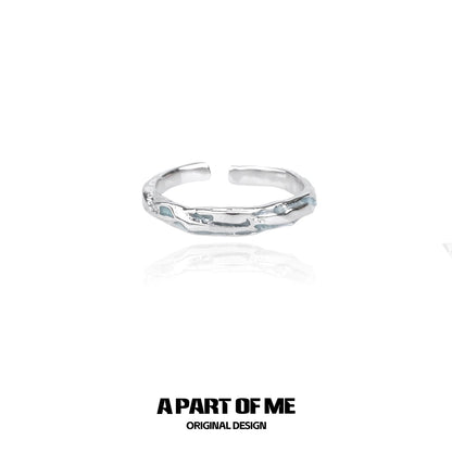 Blue Slim Statement Ring