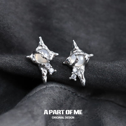Agate Star Stud Earrings