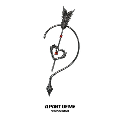 Cupid Feathered Arrow Ear Cuff