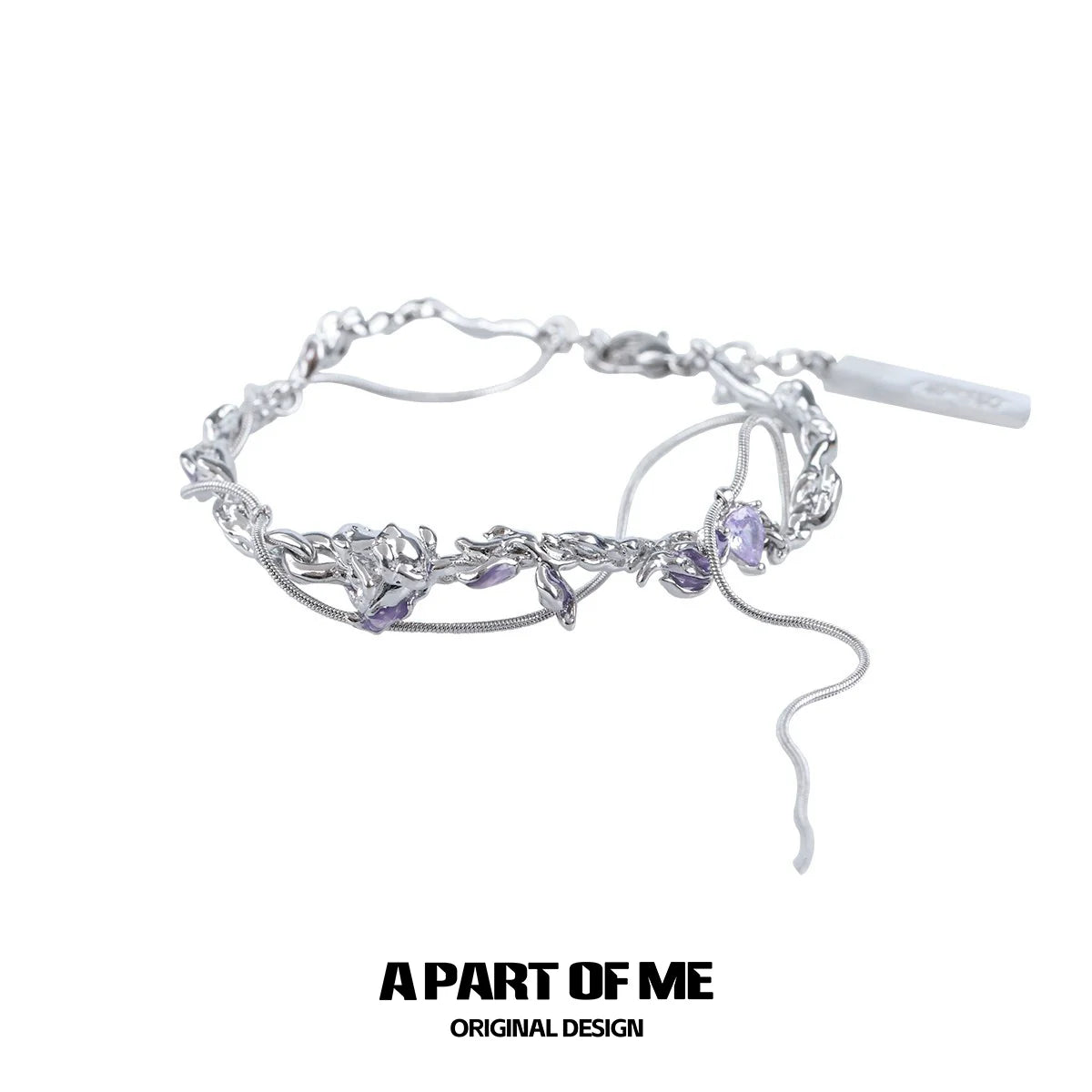 Enchanted Purple Rose Bracelet