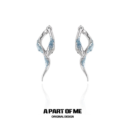 Mystic Ice Snake Earrings