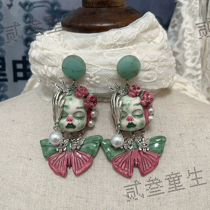 Earrings & Ear Cuffs-Ersan Tongsheng Original Handmade Niche Butterfly Earrings Personality Cute Sweet Hot Cool Earrings Earrings Gift