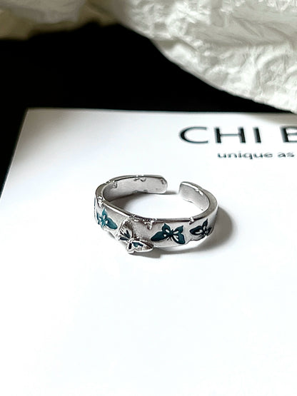"Butterfly Relief" Hollow Ring