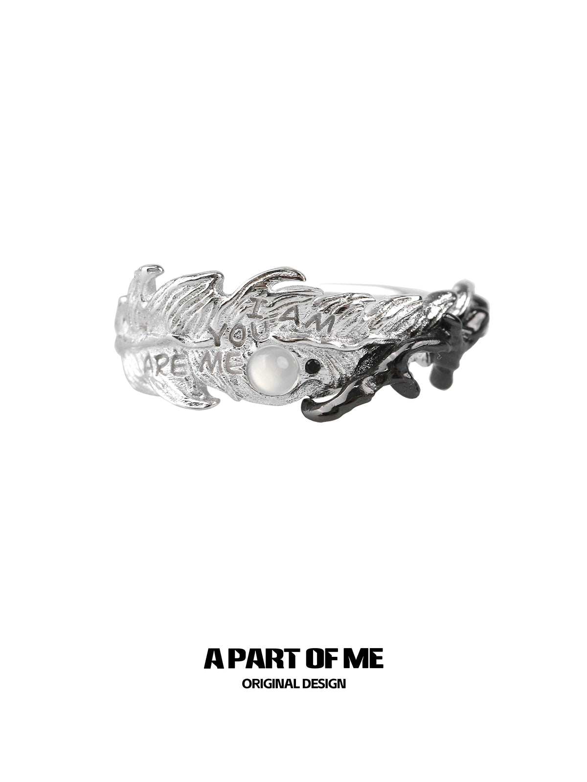 Cool Feather Letter Ring