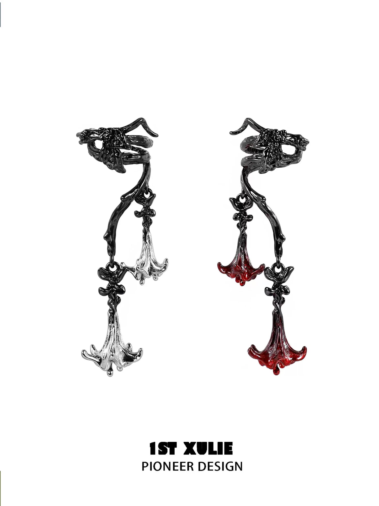 Mystic Noir Mandala Ear Cuffs