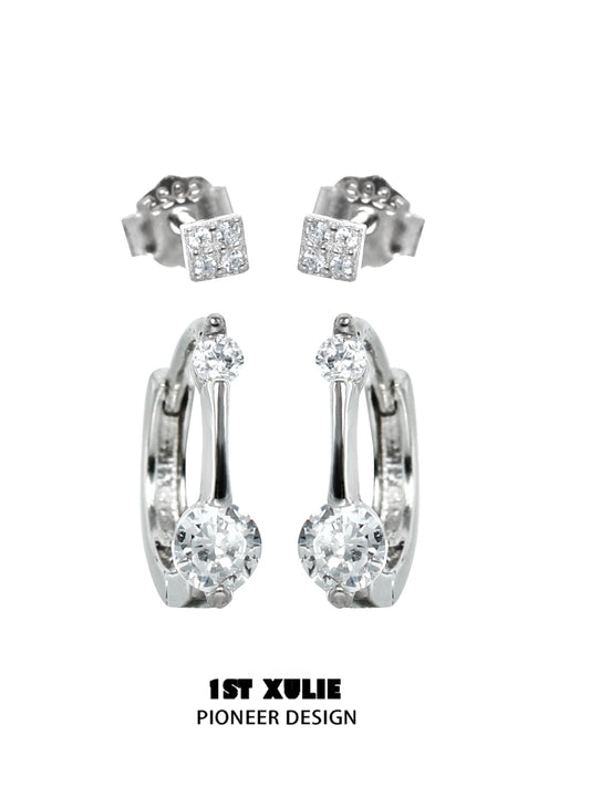Eternal Glow Zircon Stud Earrings
