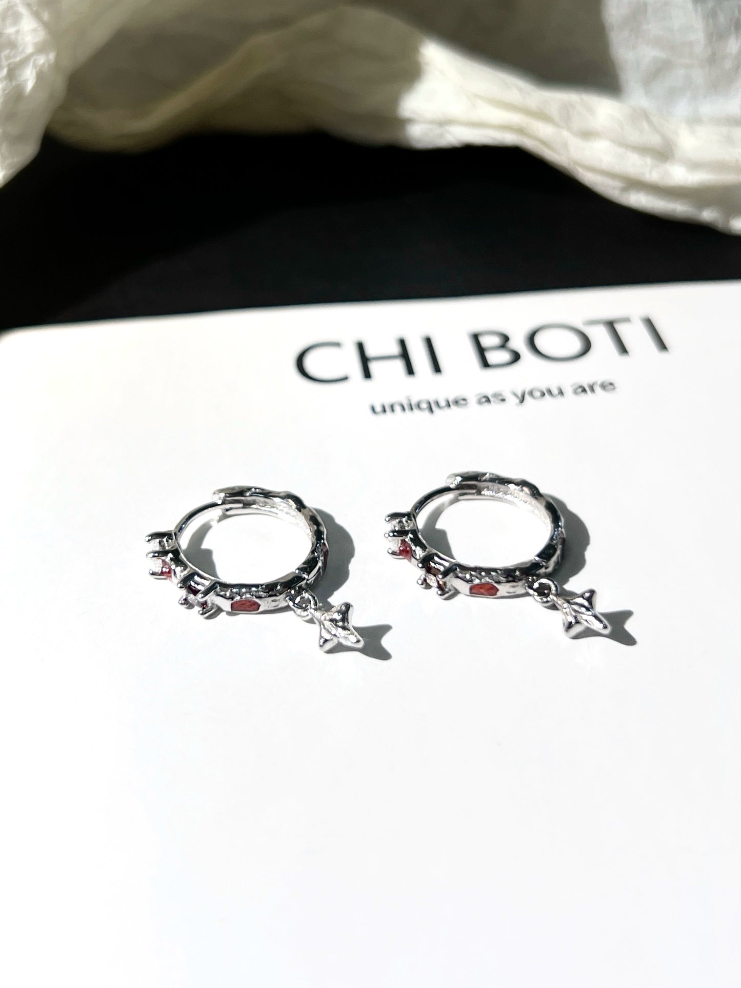 "Chess Girl" Key Earrings